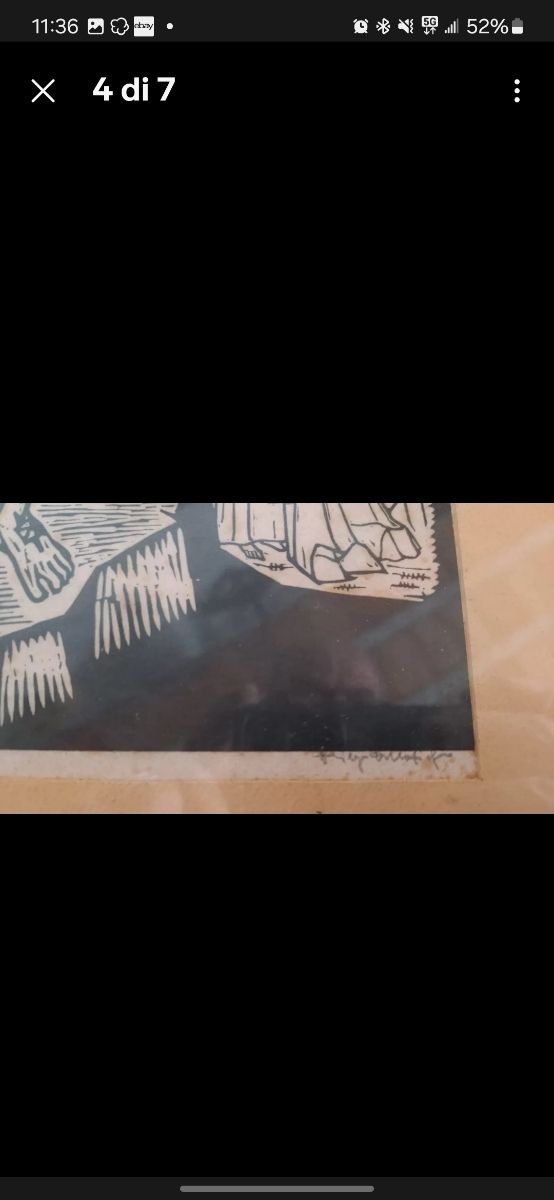 Quadro in silografia anni 60', San Francesco .