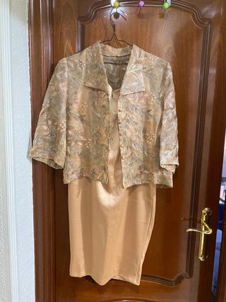 Vestido beige eventos 