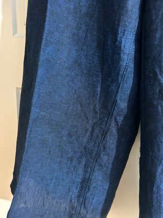 Pantalón Culotte Lino Marino