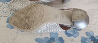 Zapatos Pitillos Plata 39 - Usados