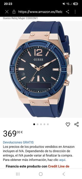 Reloj Guess C0002M1 Azul y Dorado