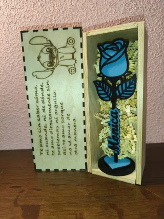Rosa madera personalizada