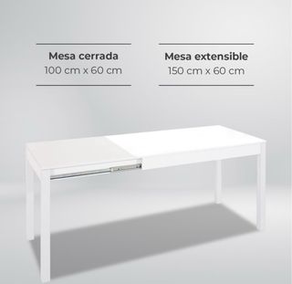 Mesa Cocina Blanca Extensible NUEVA!