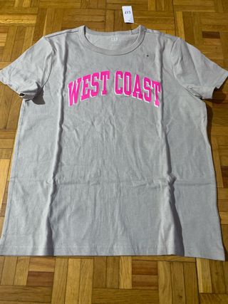 Camiseta GAP West Coast S Gris Rosa