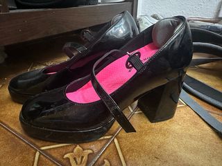 Zapatos tacón negros plataforma