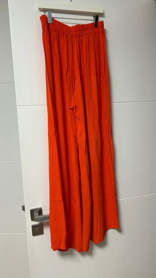 Pantalones anchos naranja