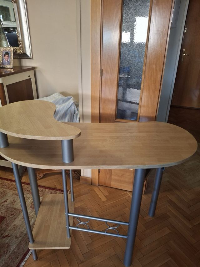 Mesa escritorio madera-acero
