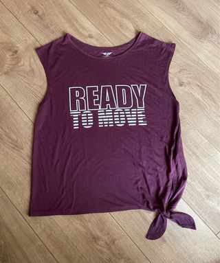 Camiseta  deporte morada nudo