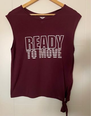Camiseta  deporte morada nudo