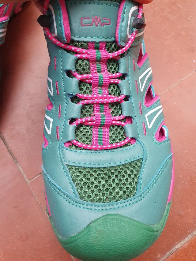 Sandalias CMP niña - verdes y rosas