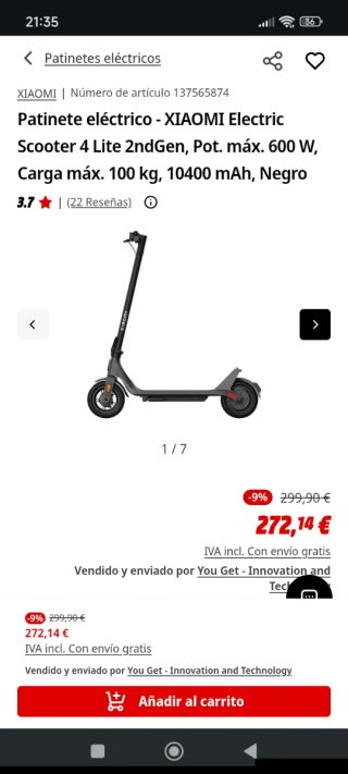 Patinete Xiaomi en perfectas condiciones
