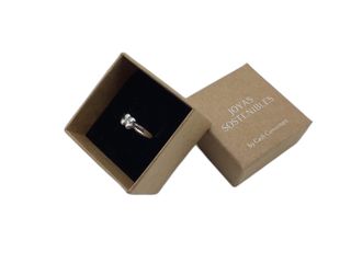 sortija oro 18k con piedra con diamante