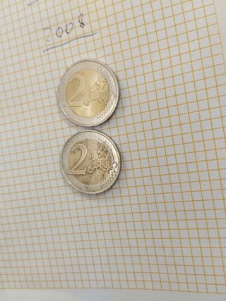 2 Monedas 2€ Luxemburgo 2007 y 2008