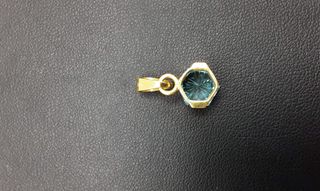 colgante oro 14k con piedra con circonita