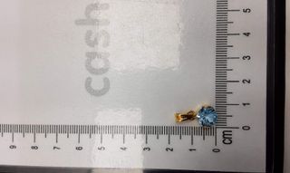 colgante oro 14k con piedra con circonita