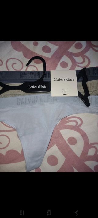 3 tangas Calvin Klein - Gris, azul claro, azulon