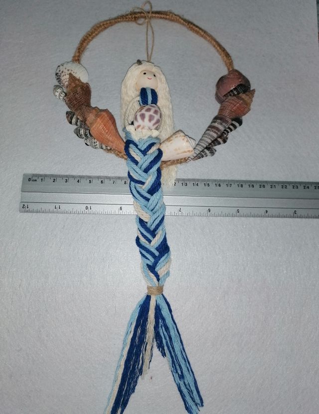 Adorno Sirenita Macramé con Conchas