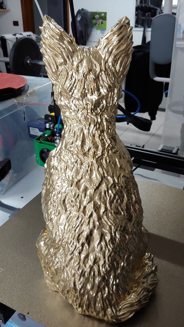 Statua Cane Yorkshire Dorata