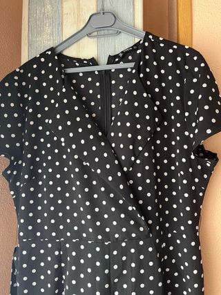 Mono lunares negro blanco XL