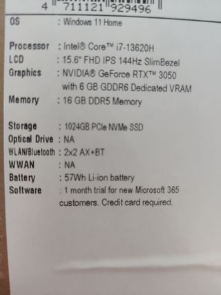 Portátil Acer Nitro V 15