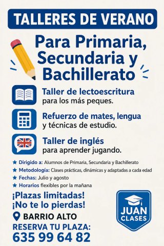 Clases particulares verano 2026
