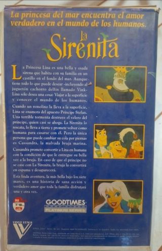 VHS infantiles: La Sirenita y Jack y Jill  1a Edic