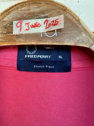 FRED PERRY polo rosa nuevo manga corta talla XL