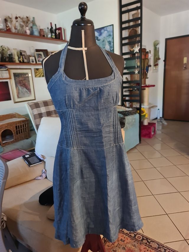 Vestito denim estivo blu
