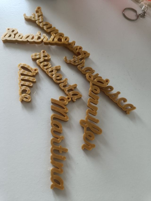 Portachiavi nomi 3D - personalizzati