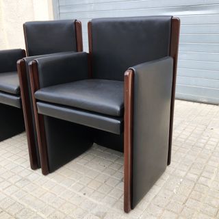 Sillones piel vintage 70s estilo Scarpa Italia