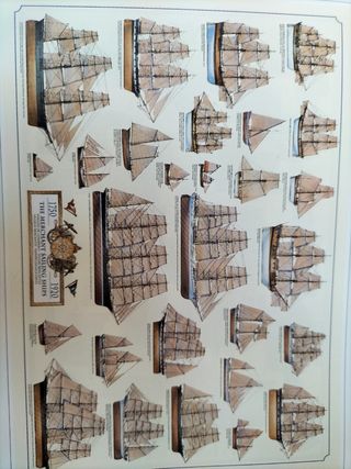Stampa Antiche Navi Mercantili 1750-1920