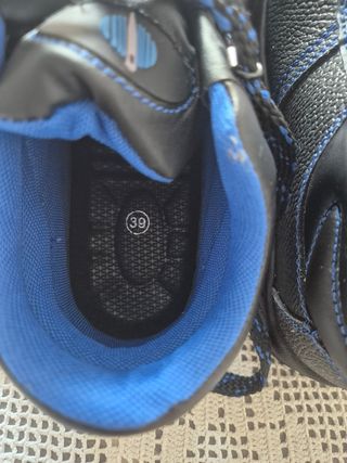 Zapatos seguridad - negros con azul