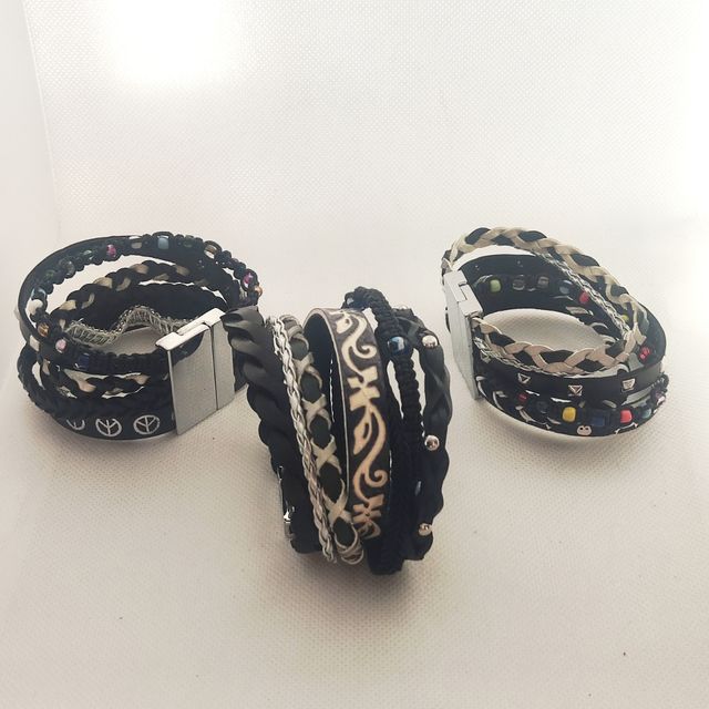 Pulseras multivuelta  Lote de 3 unidades