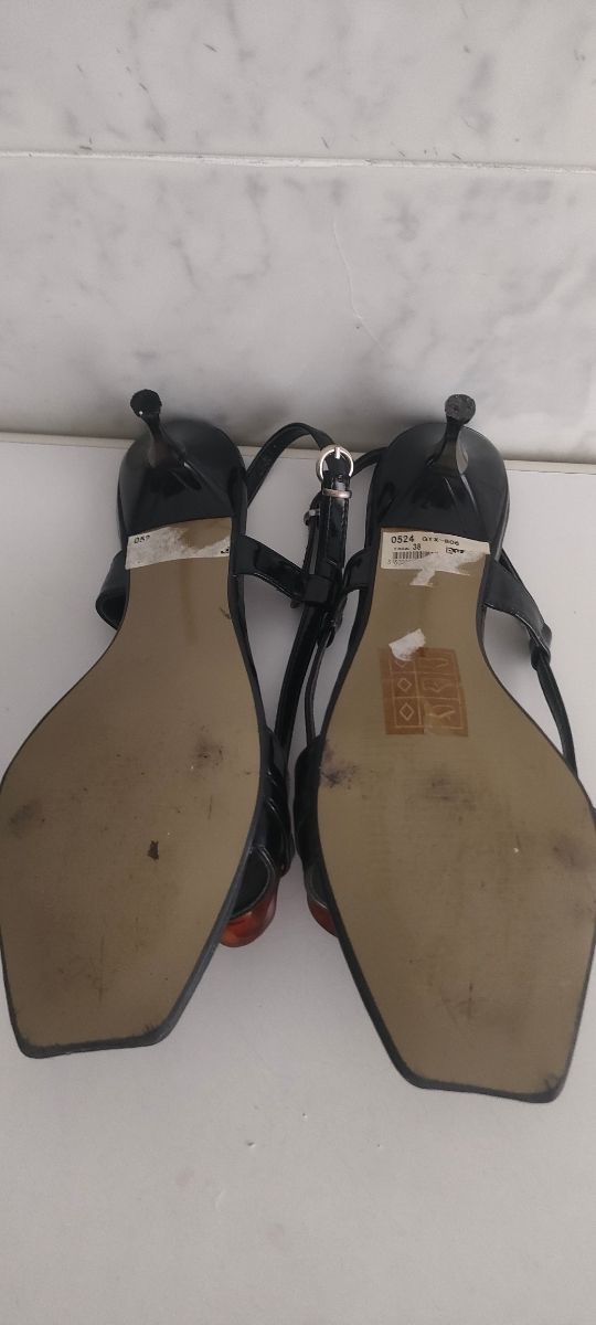 Sandalias Tck negras marrón - Talla 38