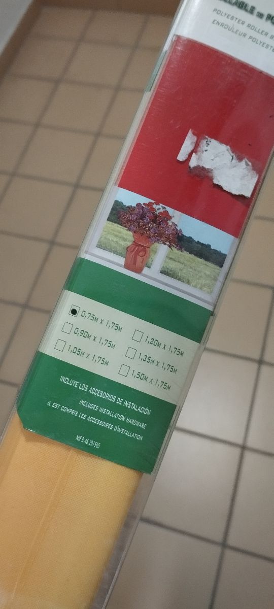 2 Stores enrollables amarillos