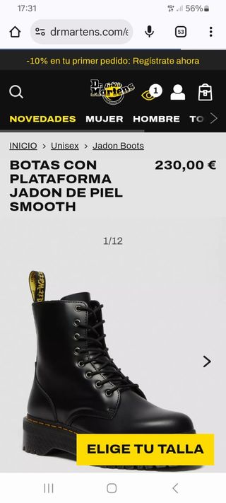 Dr. Martens Botas, Negras, Originales 