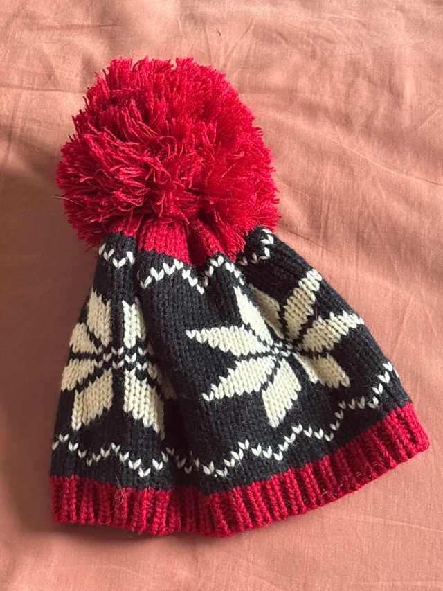Gorro invierno - Rojo y Negro