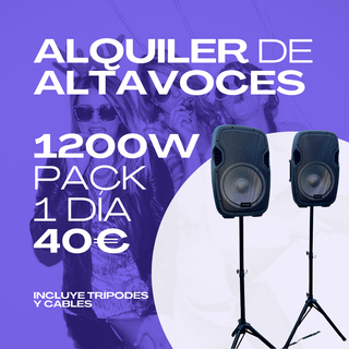 ALQUILER ALTAVOCES 1200W Lee más->