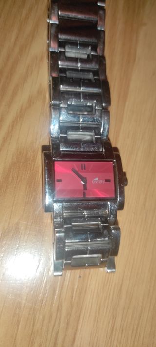 Reloj Lotus 15365 mujer rojo plata