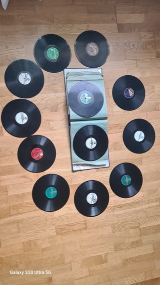 12 Discos de pizarra Gramófono 