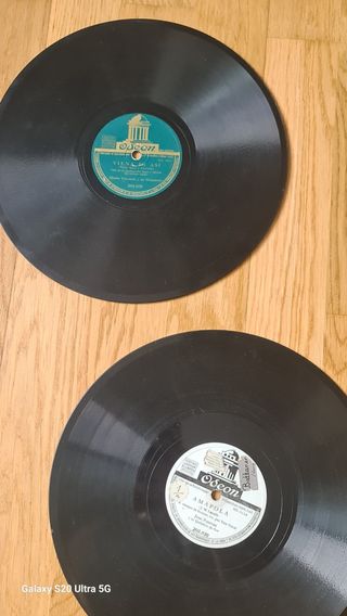 12 Discos de pizarra Gramófono 