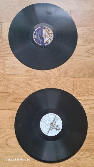 12 Discos de pizarra Gramófono 