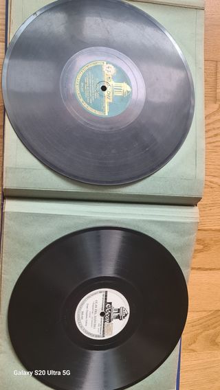12 Discos de pizarra Gramófono 