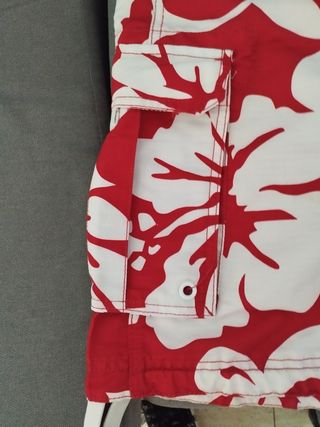 Bañador rojo y blanco - Talla L