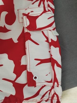 Bañador rojo y blanco - Talla L