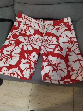 Bañador rojo y blanco - Talla L