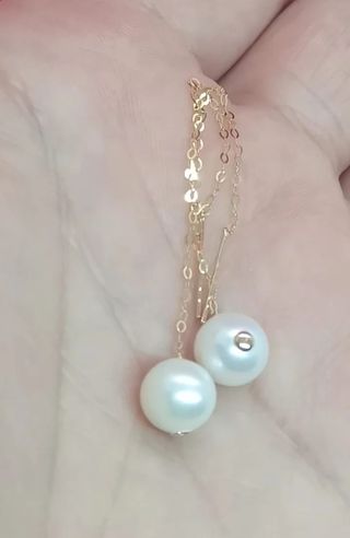 Pendientes oro 18k perlas australianas