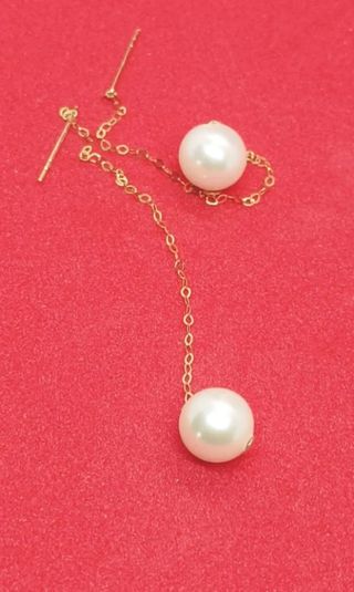 Pendientes oro 18k perlas australianas