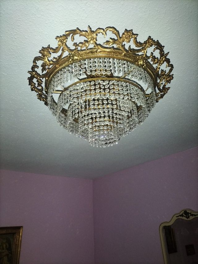 Lampara techo vintage lujo - Cristales