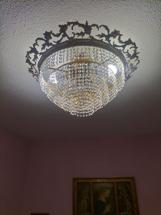 Lampara techo vintage lujo - Cristales